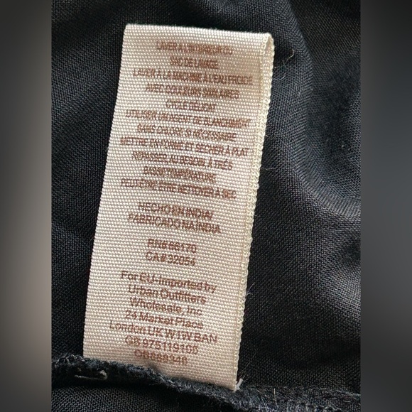 Free People RHIANNON EMBROIDERED PEASANT MINI DRESS BLACK - Picture 12 of 15